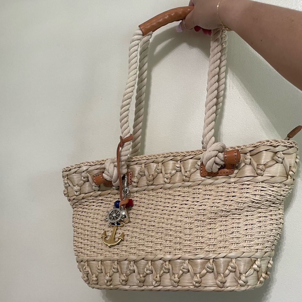 Brighton woven straw tote bag